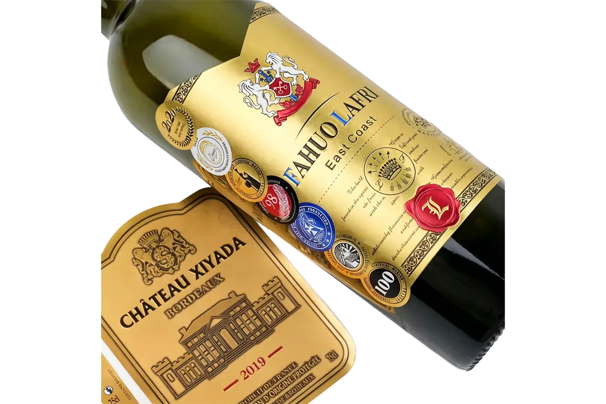 Premium custom liquor bottle labels and personalized wine stickers