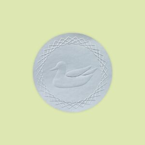 Blind Embossed Doily Paper Coaster Label for Gifting