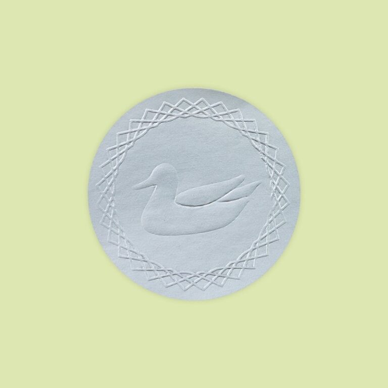 Blind Embossed Doily Paper Coaster Label for Gifting