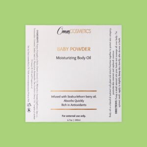 Clinical Textured Paper Wrap Label for Body Oil