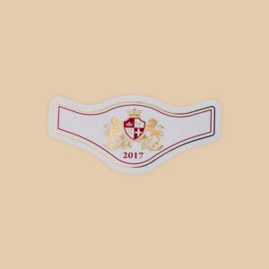 Die-Cut Gold Foil Crest Paper Wine Label