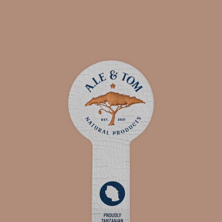 Die-Cut Textured Paper Foil Label for Natural Products