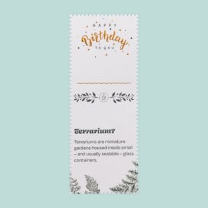 Die-Cut White Paper Gold Foil Birthday Bookmark Label