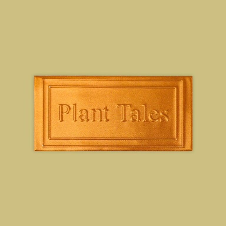 Embossed Copper Metal Botanical Label for Beauty