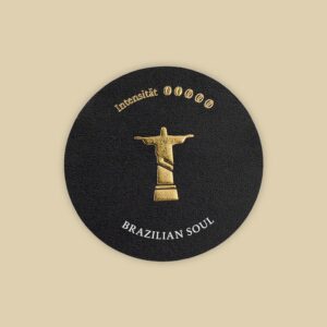 Gold Foil Black Coffee Coaster Label for Beverage