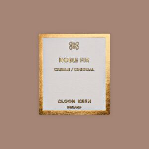 Gold Foil Bordered Textured Label for Candles
