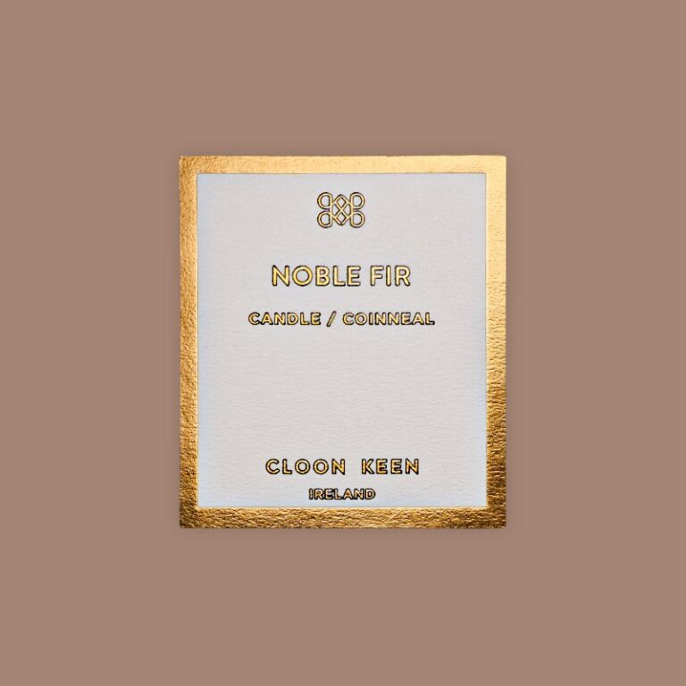 Gold Foil Bordered Textured Label for Candles
