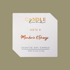 Gold Foil Clipped-Corner Textured Candle Label