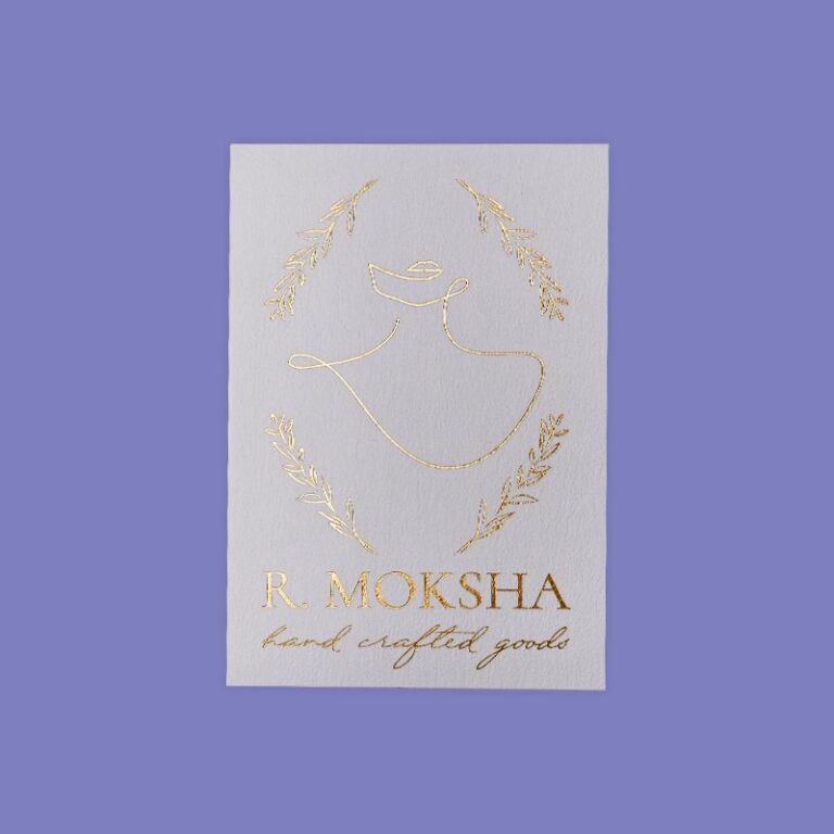 Gold Foil Embossed Textured Label for Gifting