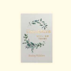 Gold Foil Grey Textured Label for Wellness