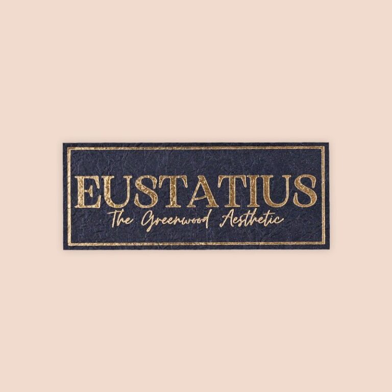 Gold Foil Textured Paper Label for Aesthetic Brands