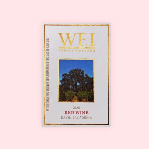Gold Foil Textured Paper Label for Red Wine