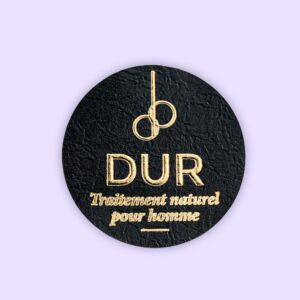 Gold Foil Textured Paper Round Label for Grooming