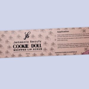 Illustrated Textured Paper Label for Lip Scrub