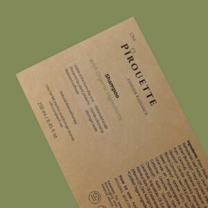 Kraft Textured Eco Label for Organic Haircare