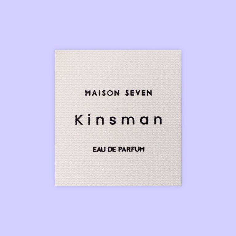 Minimal Linen Paper Label for Eau de Parfum