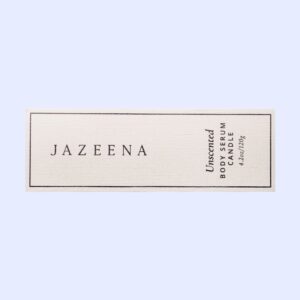 Minimal Textured Paper Label for Serum Candles