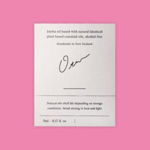Natural Textured Paper Label for Jojoba Facial Oil