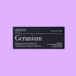 Navy Textured Paper Label for Organic Essential Oil