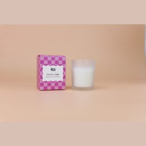 Patterned Candle Carton and Frosted Jar Gift Set