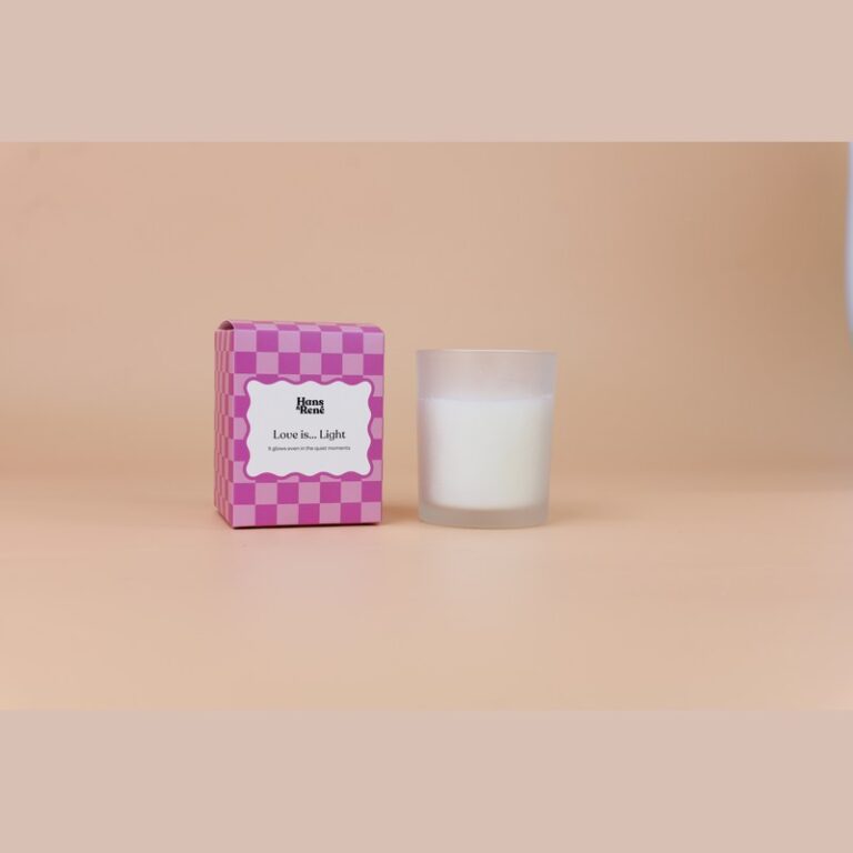 Patterned Candle Carton and Frosted Jar Gift Set