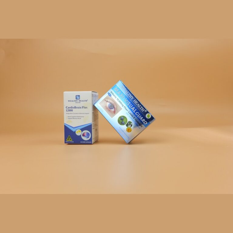 Printed Folding Carton Set for Nutraceutical Supplements