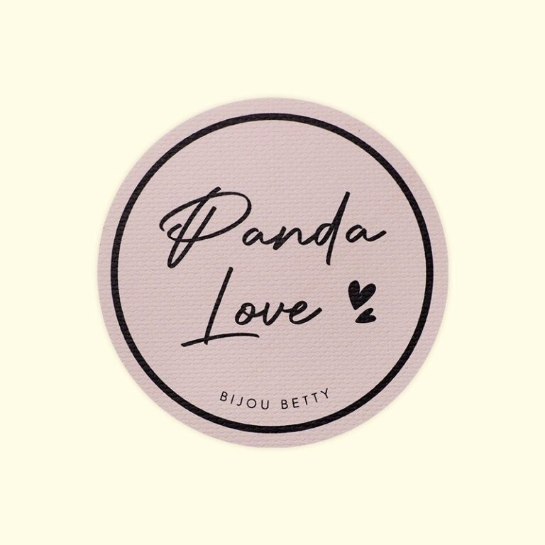 Round Script Textured Paper Label for Candles