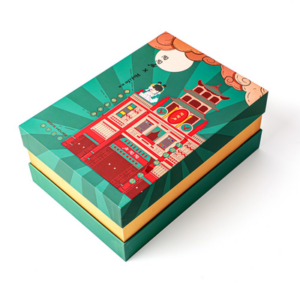 Chinese-Trend Printed Rigid Lid-and-Base Box for Mooncakes