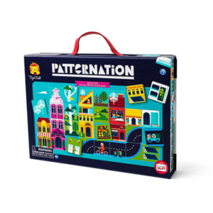 Printed Navy Carry-Handle Box for Children’s Toys