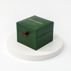 Gold Foil Green Textured Slide Drawer Box for Jewelry
