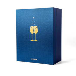 Gold Foil Linen Rigid Gift Box for Festive Gifting