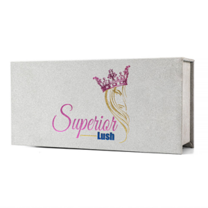 Glitter Silver Rigid Slide Box for Eyelashes