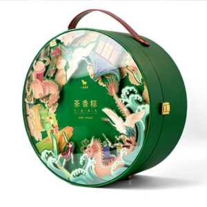Layered Paper-Cut Round Rigid Gift Box for Festivals