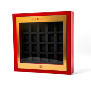 Red Foil Window Rigid Display Box for Tea