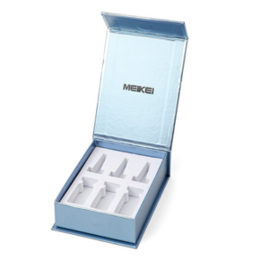 Pearlescent Blue Rigid Magnetic Box for Ampoules