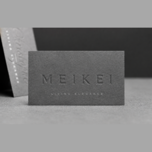 Debossed Charcoal Business Card for Design Studios