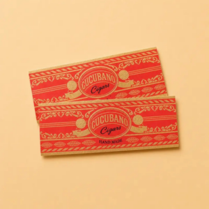 Gold Foil Red Cigar Band Label for Handmade Cigars
