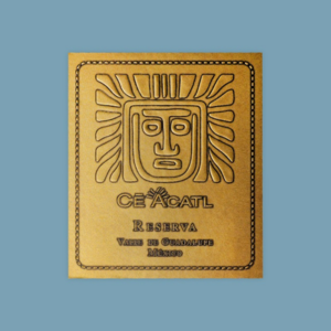 Embossed Gold Leather Label for Reserve Wine
