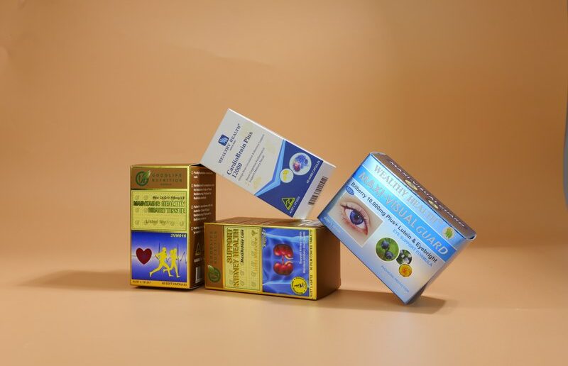Gold foil stamped folding cartons with premium finishes